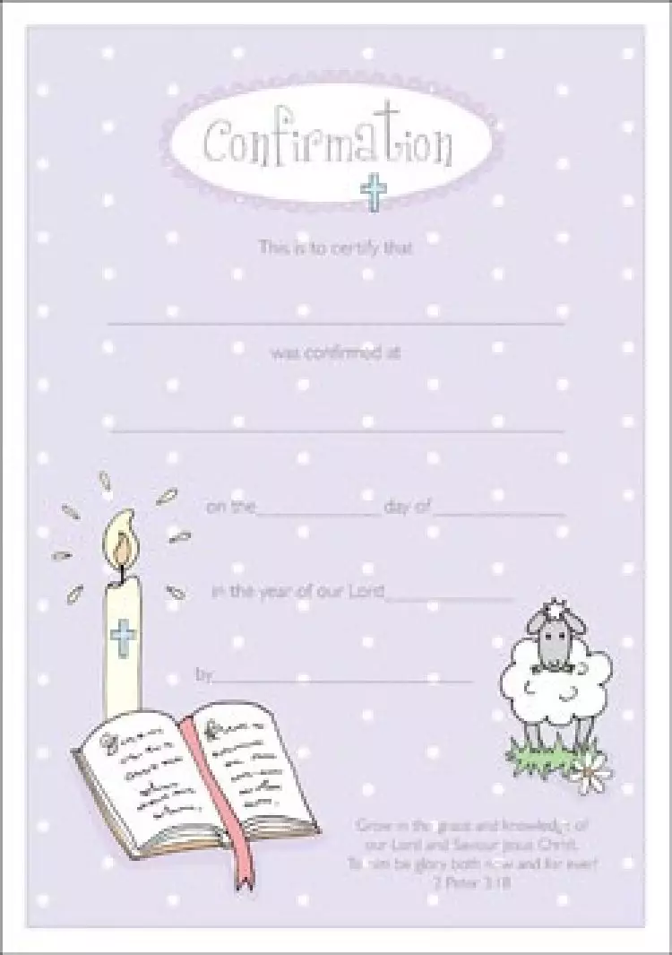 Certificate of Confirmation Pack of 10