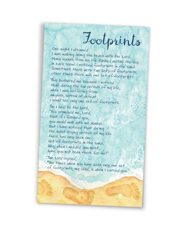 Footprints Prayer Cards| Free Delivery at Eden.co.uk