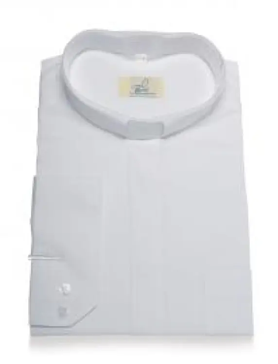 White Clerical Shirt Long Sleeve - 16.5" Collar