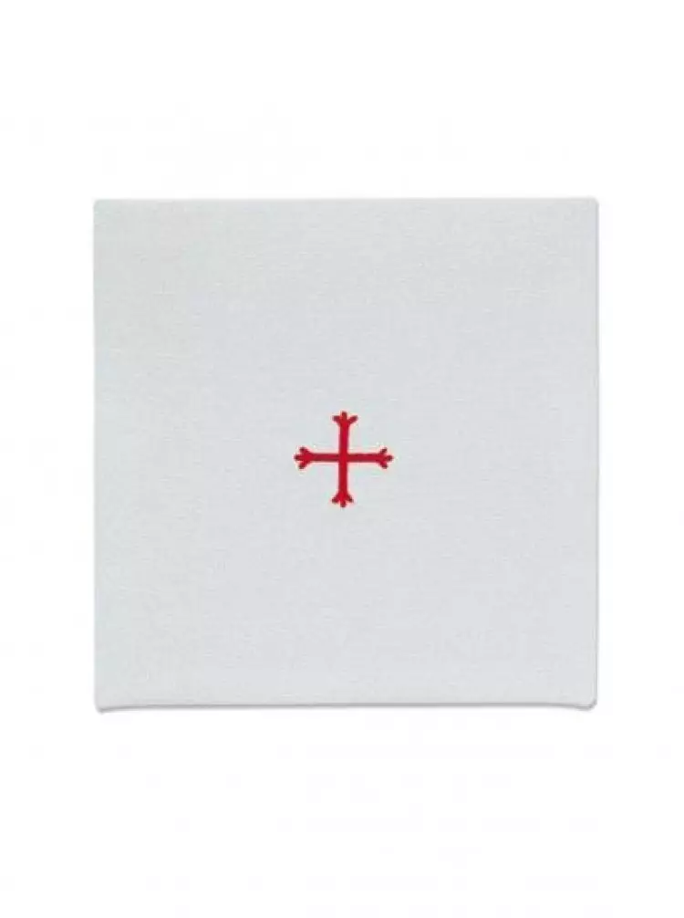 6" x 6" Chalice Pall Red Cross Design