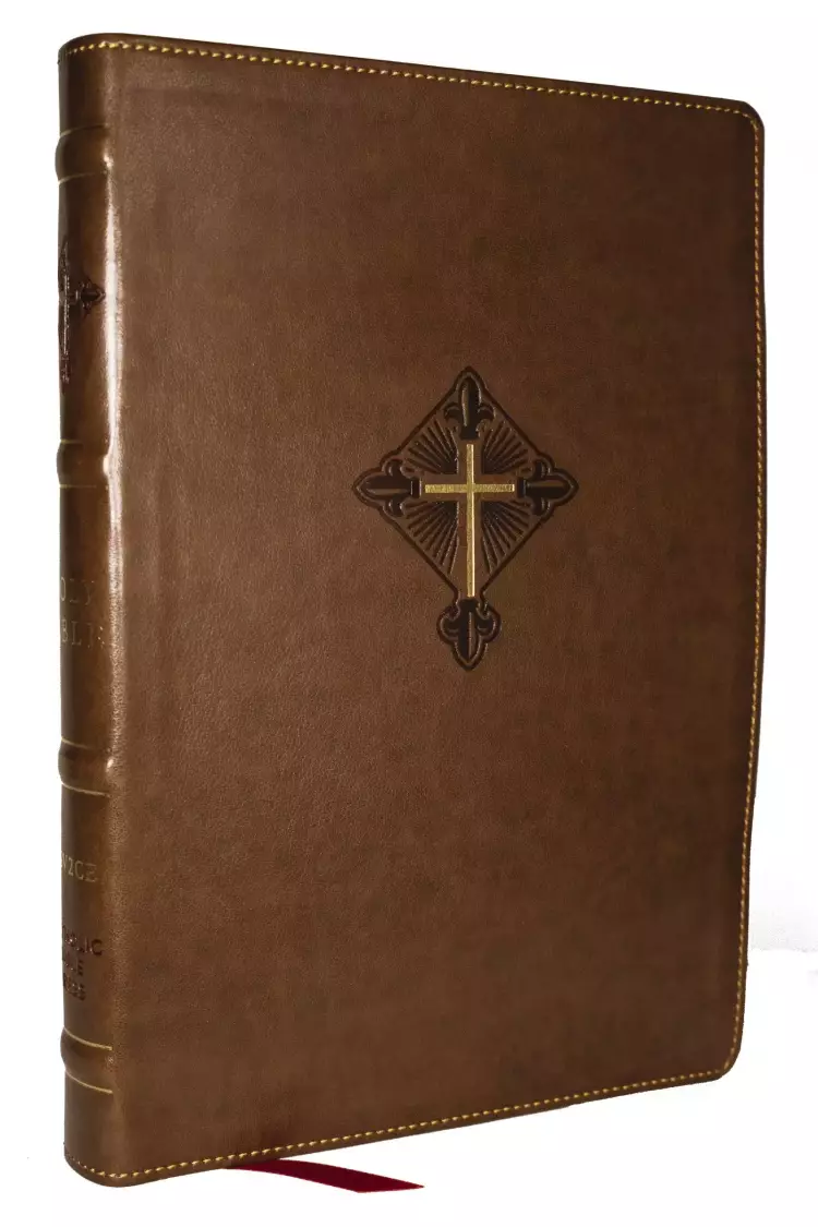 RSV2CE, Thinline Large Print Catholic Bible, Brown Leathersoft, Comfort Print