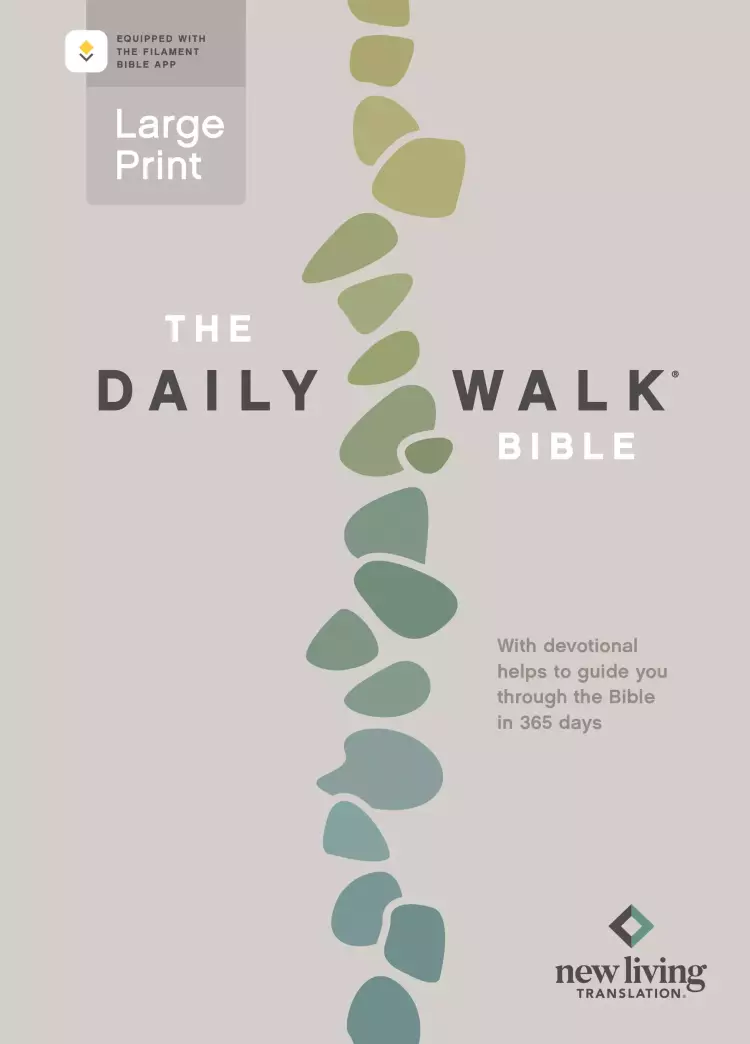 Daily Walk Bible Large Print NLT (Softcover, Filament Enabled)