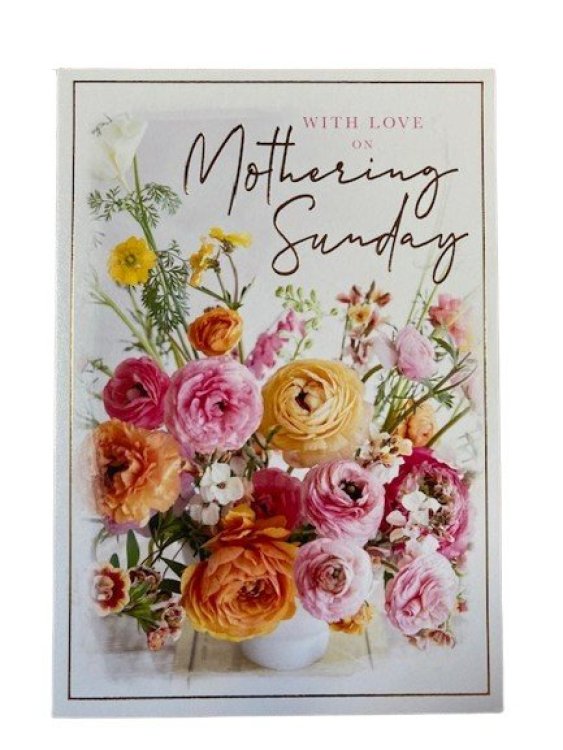 With Love on Mothering Sunday Single Card
