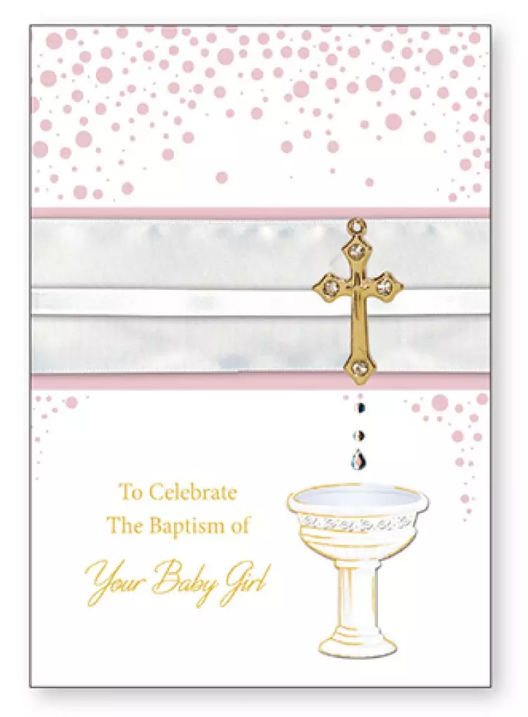 Card/On Your Baptism-Girl/3 Dimensional