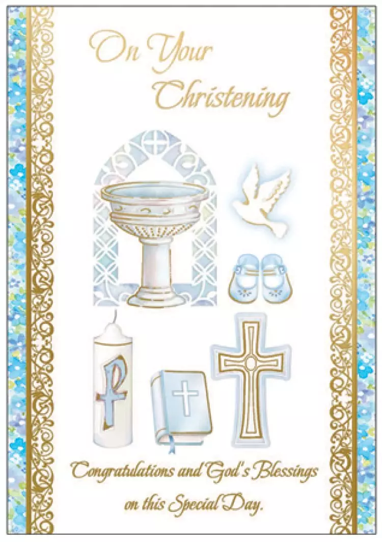 Card/Christening of your Baby Boy with Insert