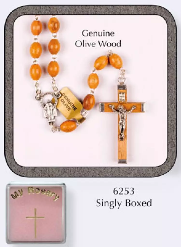 Olive Wood Rosary with Crucifix