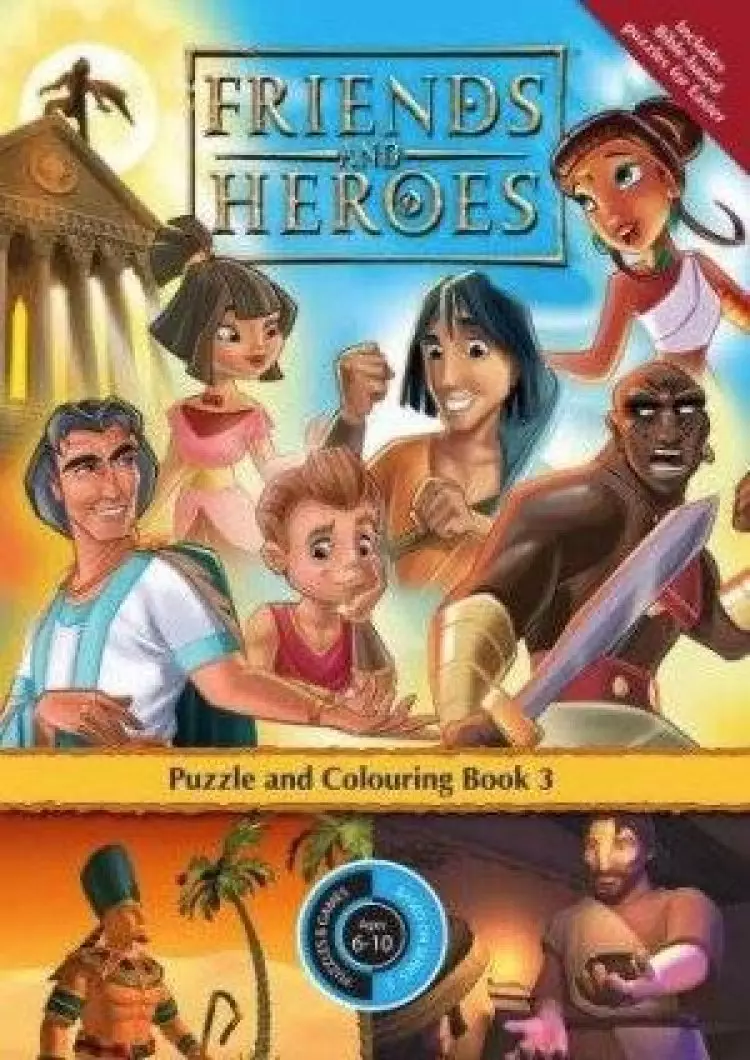 Friends and Heroes Puzzle and Colouring Book 3