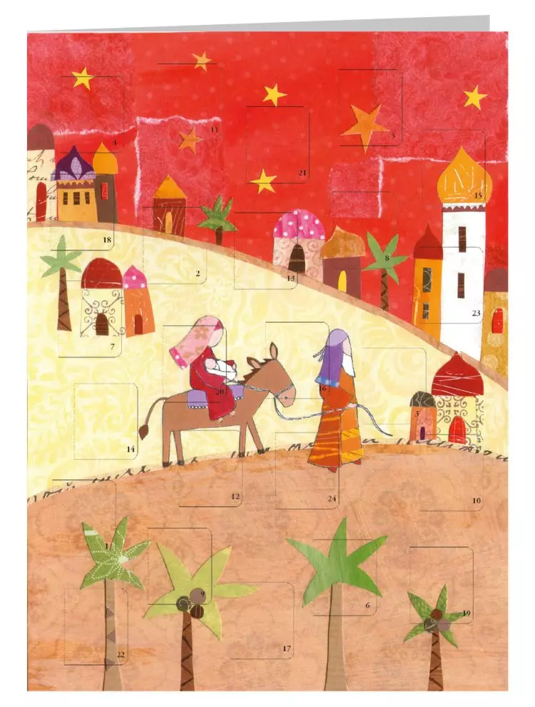 Journey to Bethlehem Advent Calendar Card