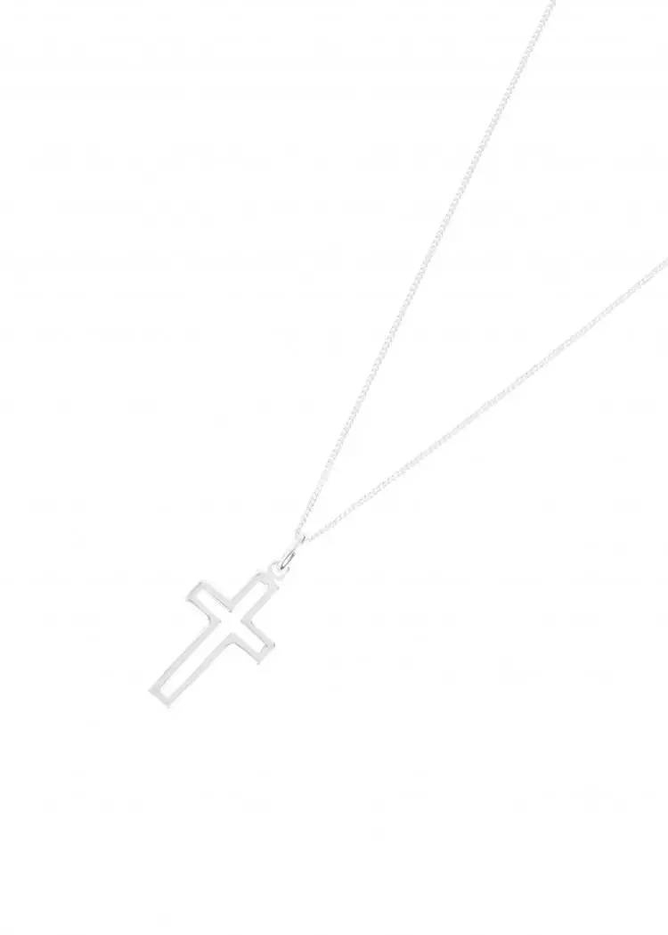 Silver Open Cross Pendant