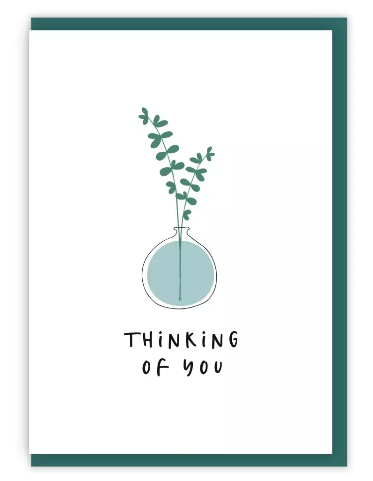 'Thinking of You' (Stems) A6 Greeting Card with bible verse inside