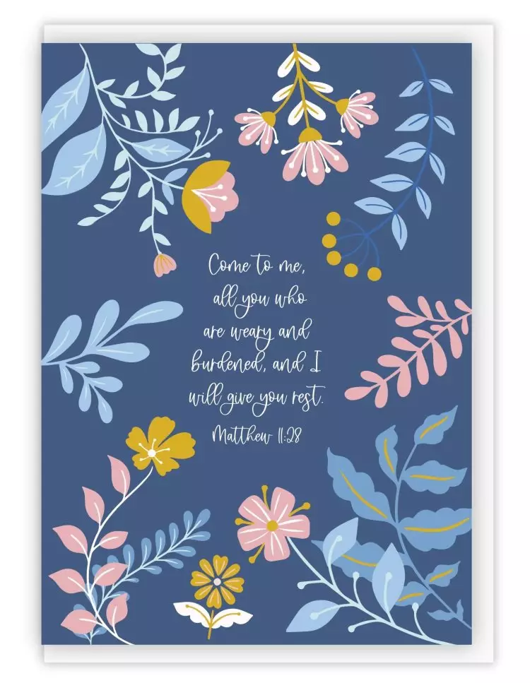 'Give You Rest' (Blooms) A6 Greeting Card