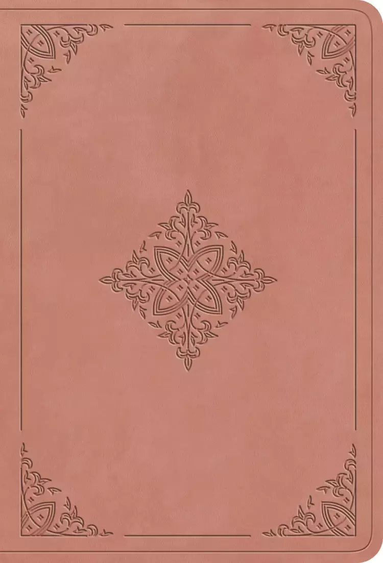 ESV Value Large Print Compact Bible (TruTone, Blush Rose, Fleur-de-lis Design)