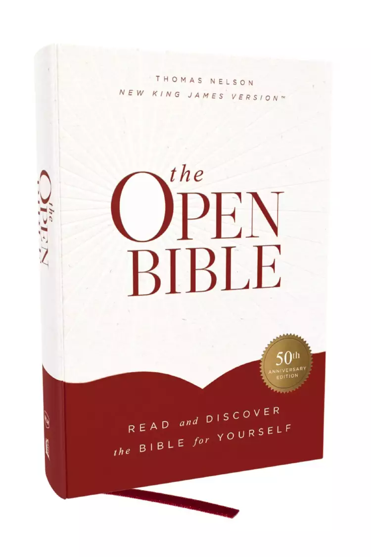 The Open Bible: Read and Discover the Bible for Yourself (NKJV, Hardcover, Red Letter, Comfort Print)