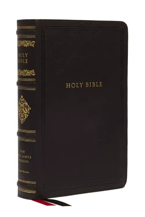 NKJV Large Print Reference Bible Black Leathersoft Red Letter Nkjv large print reference bible black leathersoft red letter