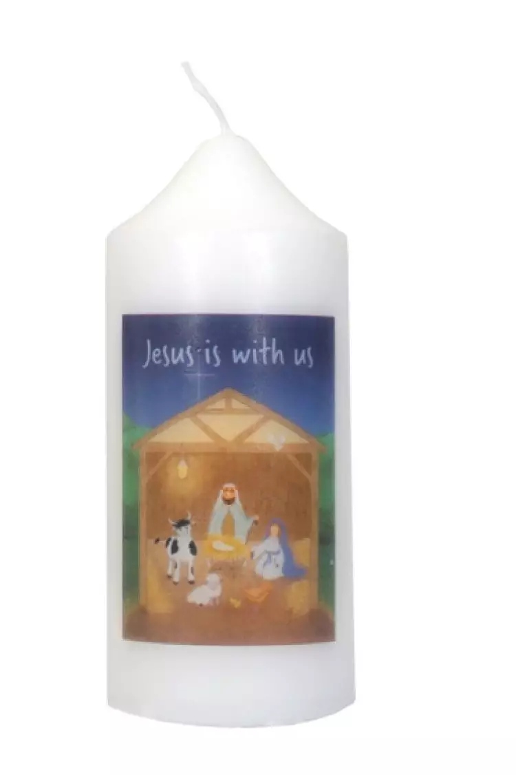 Jesus Is With Us - Medium Gift Candle