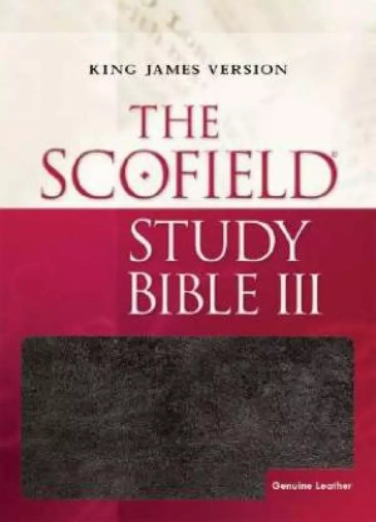 KJV Scofield Study Bible 3 Black Genuine Leather Thumb Indexed