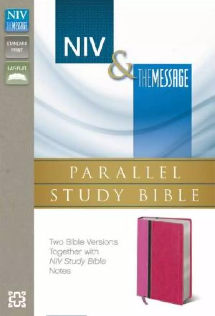 NIV, The Message, Parallel Study Bible, Imitation Leather, Pink/Red, Lay Flat