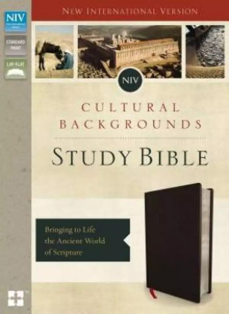 NIV, Cultural Backgrounds Study Bible (Context Changes Everything), Bonded Leather, Black, Red Letter