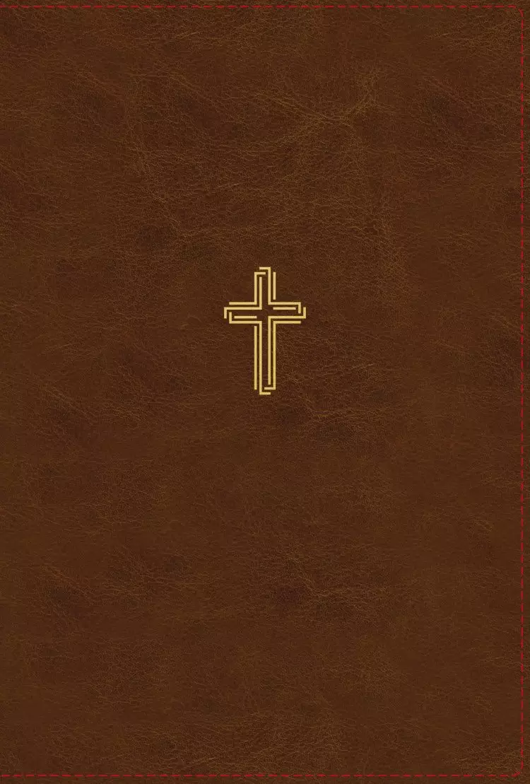 NASB, Thinline Bible, Giant Print, Leathersoft, Brown, Red Letter, 1995 Text, Comfort Print