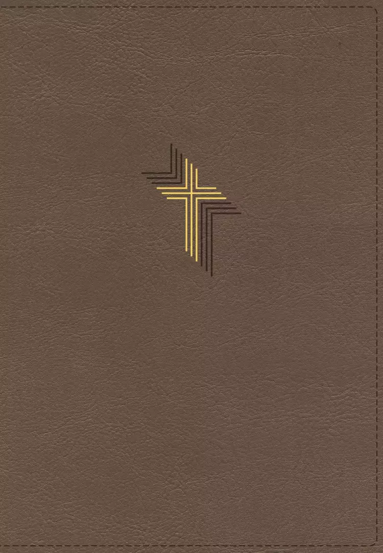 NIV, Larger Print Compact Bible, Leathersoft, Brown, Red Letter, Comfort Print