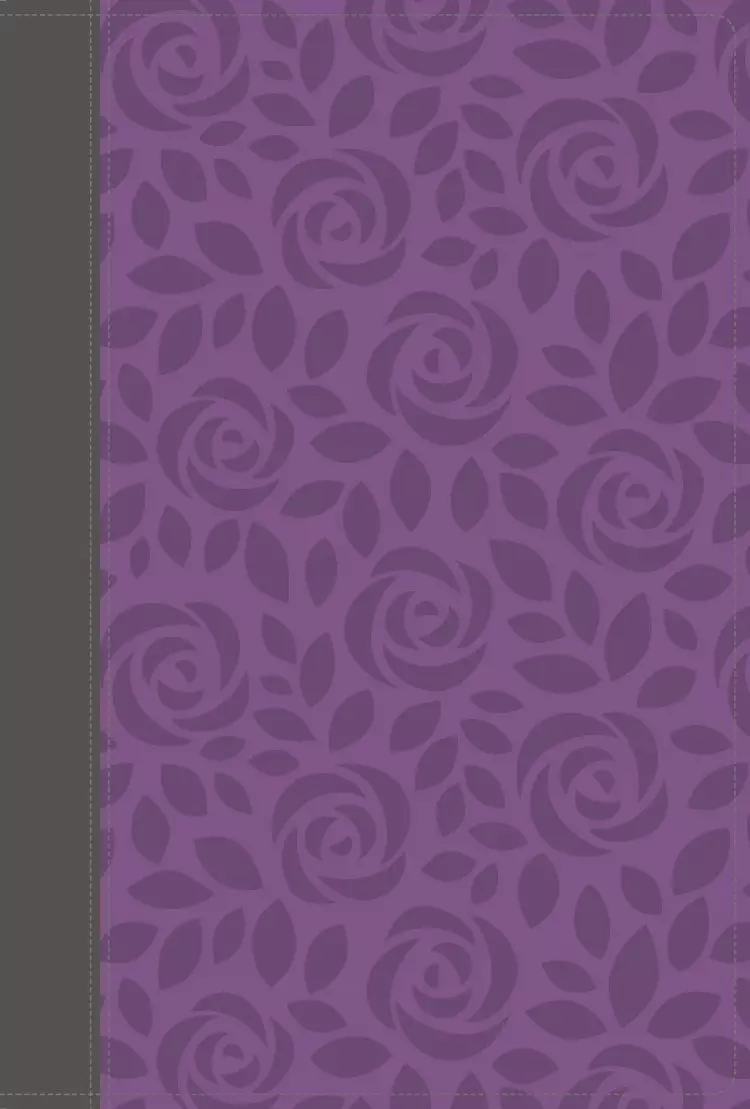 NIV Thinline Bible, Giant Print, Leathersoft, Gray/Purple, Red Letter, Thumb Indexed, Comfort Print