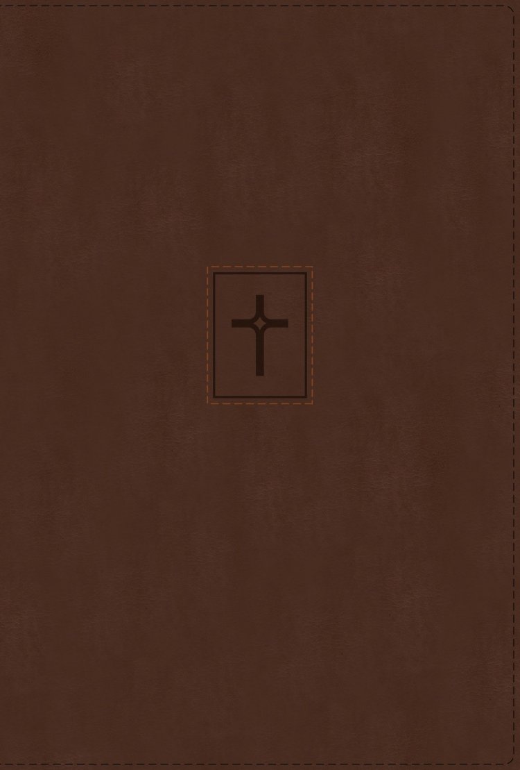 NIV, Thinline Bible, Large Print, Leathersoft, Brown, Red Letter, Comfort Print