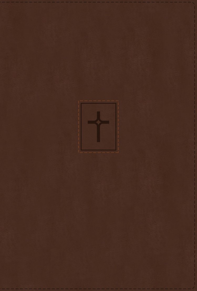 NIV, Thinline Bible, Large Print, Leathersoft, Brown, Red Letter, Comfort Print