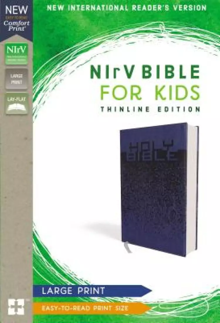 NIRV, Bible For Kids, Large Print, Leathersoft, Blue, Comfort Print