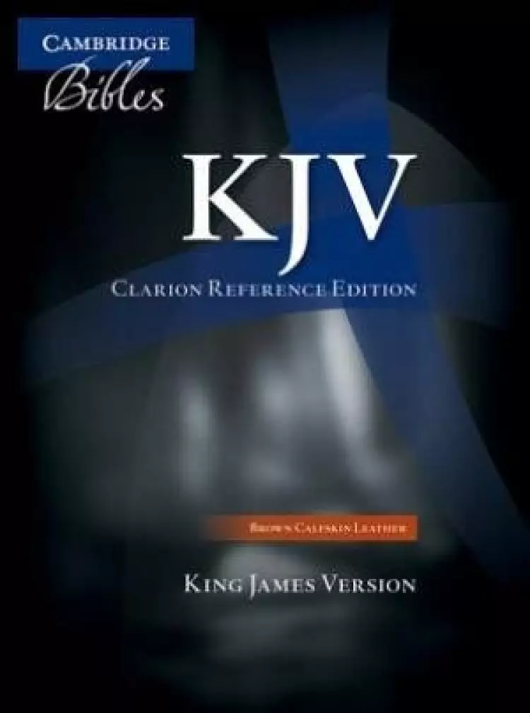 KJV Clarion Reference Bible Calfskin Genuine Leather Brown