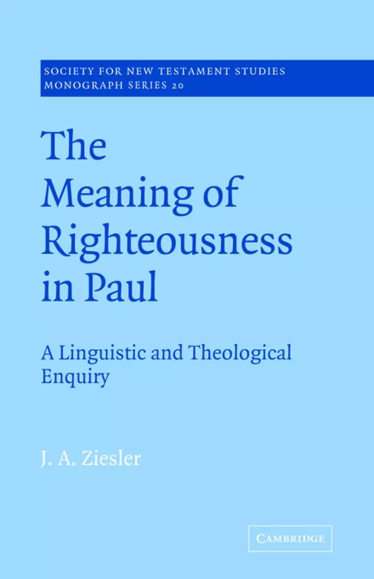 Meaning Of Righteousness In Paul