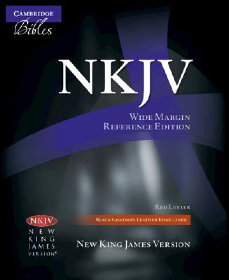 NKJV Wide Margin Reference Bible: Black, Goatskin Leather