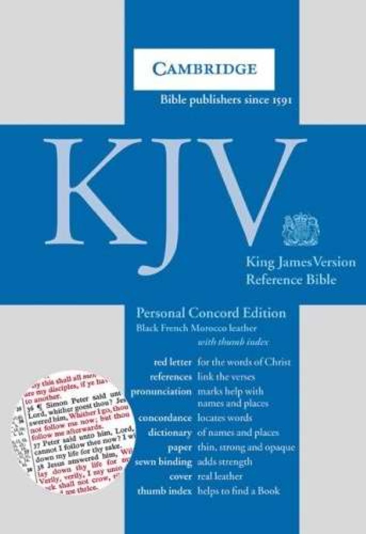 Cambridge KJV Personal Concord Reference Bible, Black French