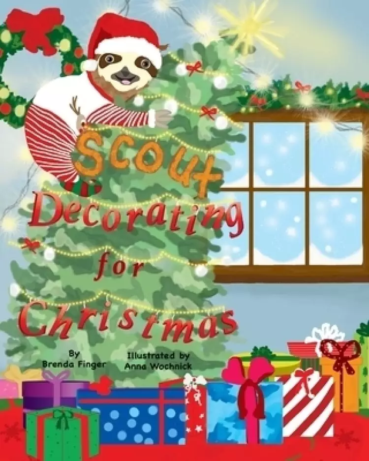 Scout Decorating for Christmas