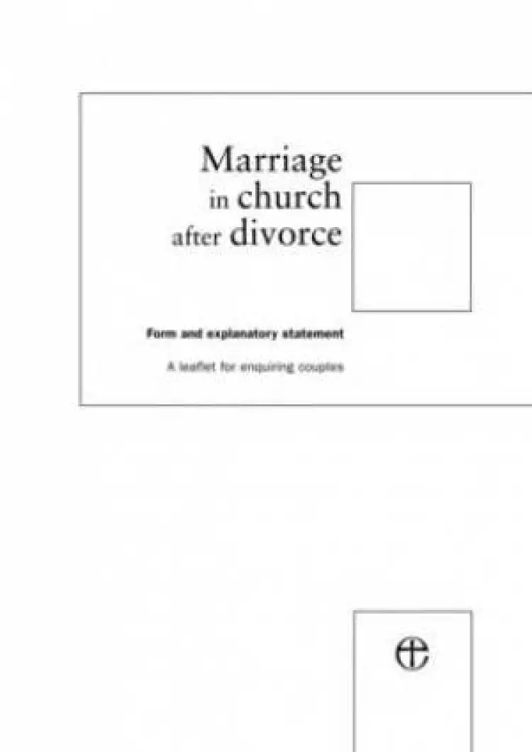 Marriage in Church after Divorce Form