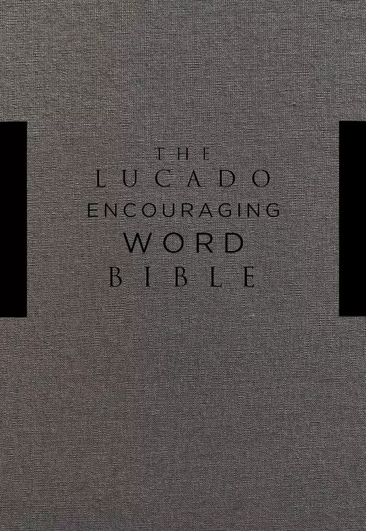 NIV, Lucado Encouraging Word Bible, Cloth over Board, Gray, Comfort Print