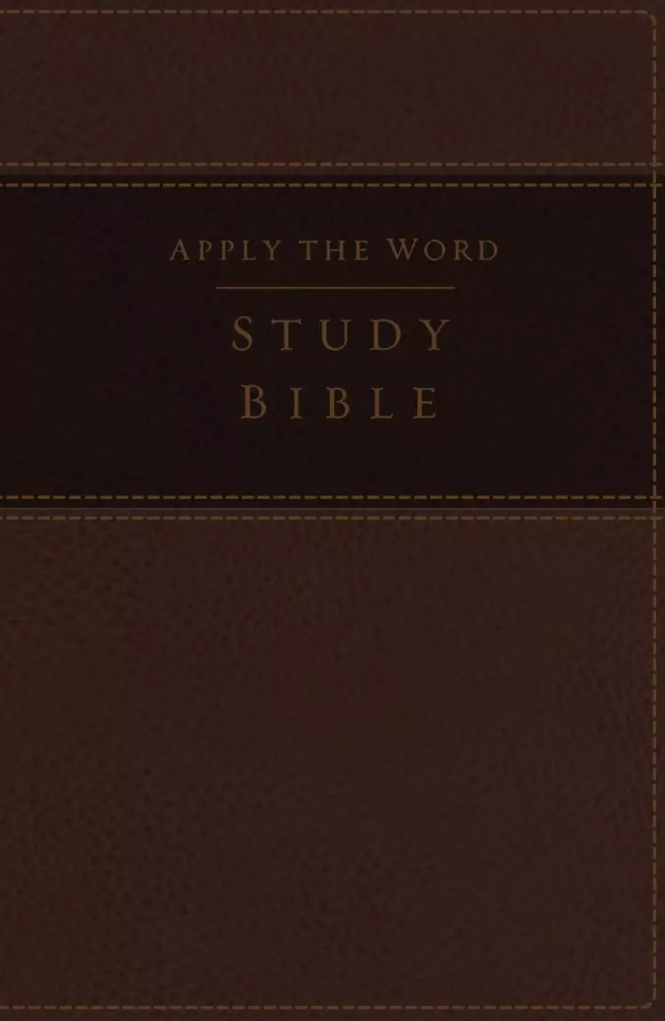 Nkjv, Apply the Word Study Bible, Large Print, Imitation Leather, Brown, Red Letter Edition