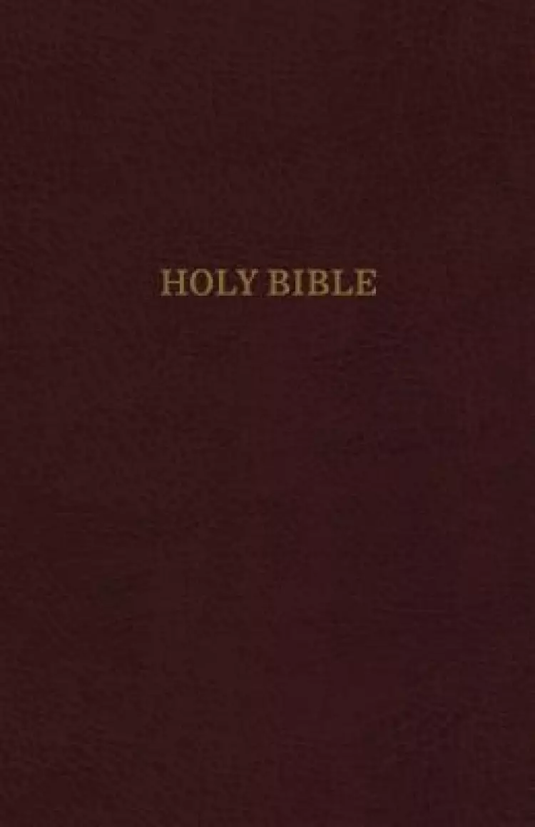 KJV Reference Bible, Burgundy, Bonded Leather, Giant Print, Red Letter, Book Introductions, Concordance, Maps, Reading Plan, Presentation Page, Ribbon Marker, Gilt Edges