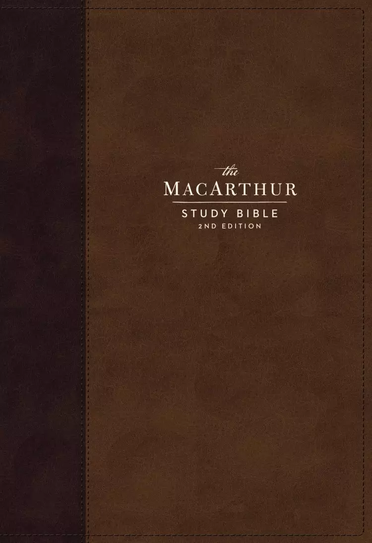 NKJV, MacArthur Study Bible, 2nd Edition, Leathersoft, Brown, Thumb Indexed, Comfort Print