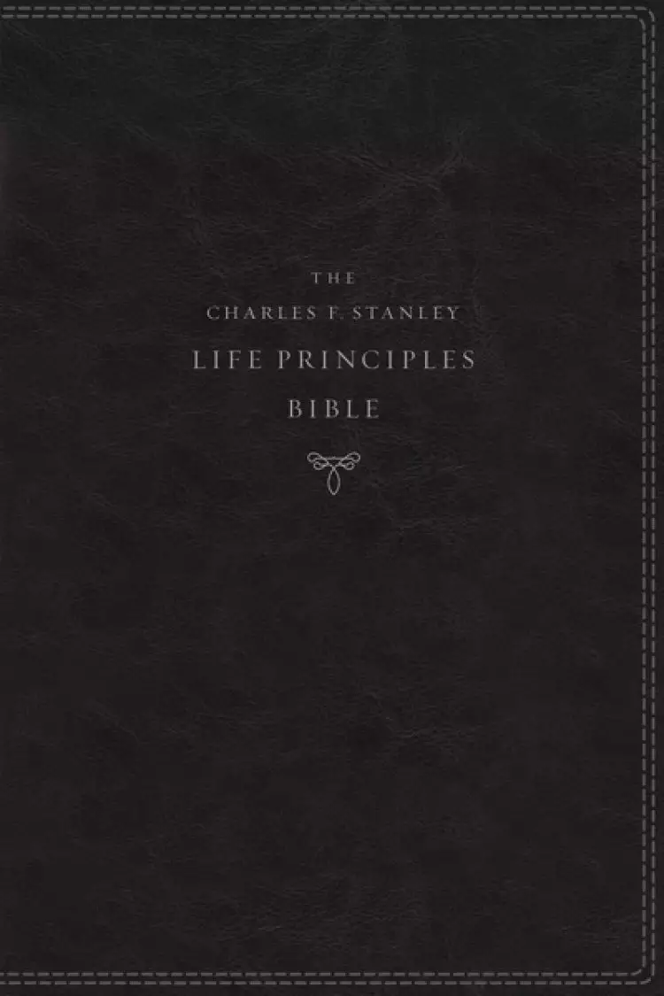NIV, Charles F. Stanley Life Principles Bible, 2nd Edition, Leathersoft, Black, Thumb Indexed, Comfort Print, Concordance