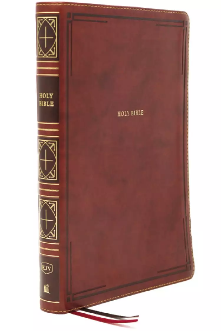 KJV Holy Bible: Giant Print Thinline Bible, Brown Leathersoft, Red Letter, Comfort Print: King James Version