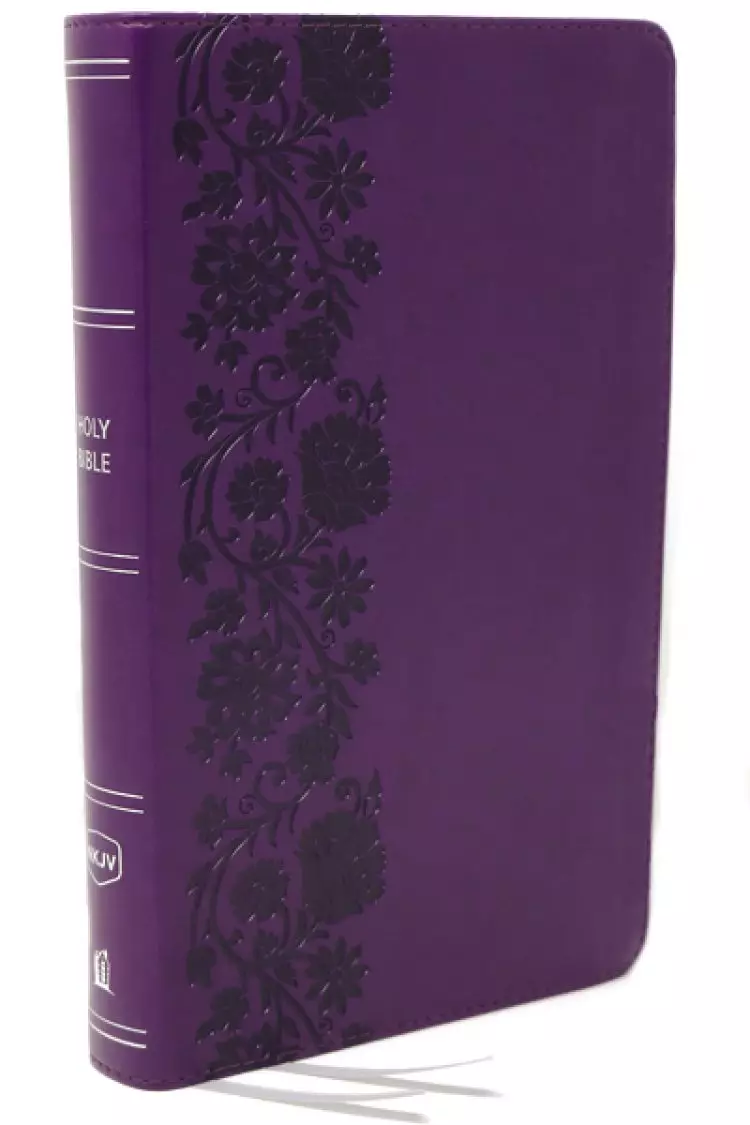 NKJV, End-of-Verse Reference Bible, Personal Size Large Print, Leathersoft, Purple, Red Letter, Comfort Print