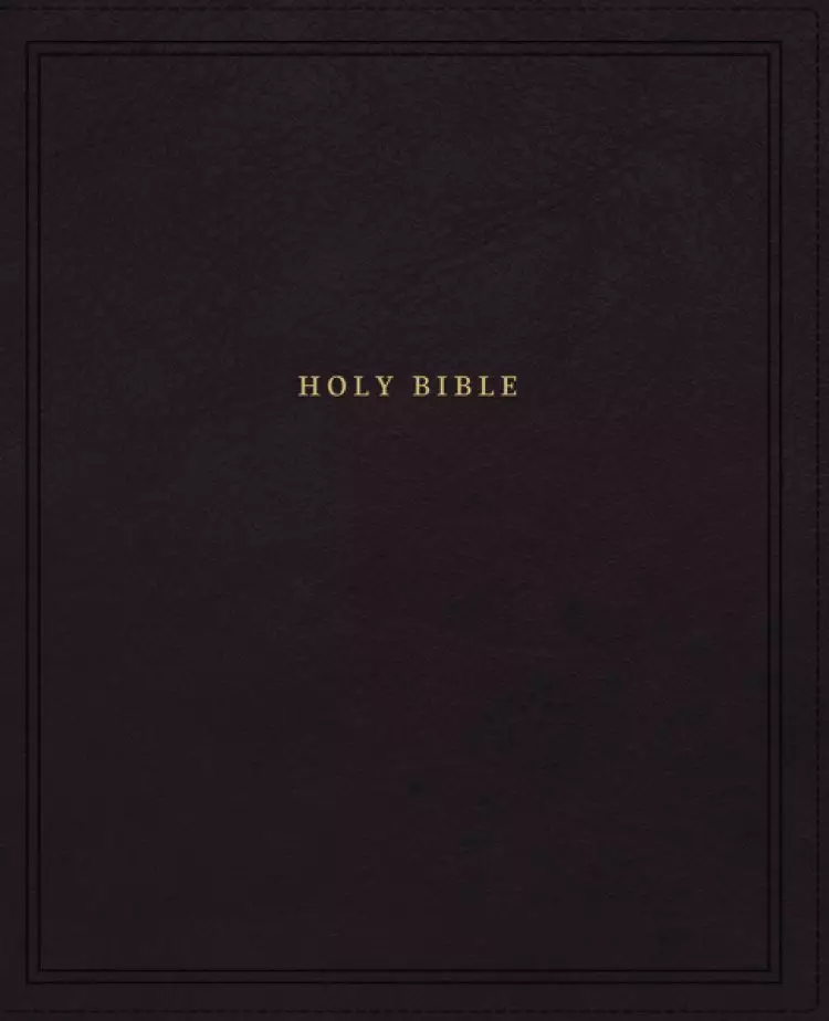 NKJV, Reference Bible, Wide Margin Large Print, Leathersoft, Black, Red Letter, Comfort Print