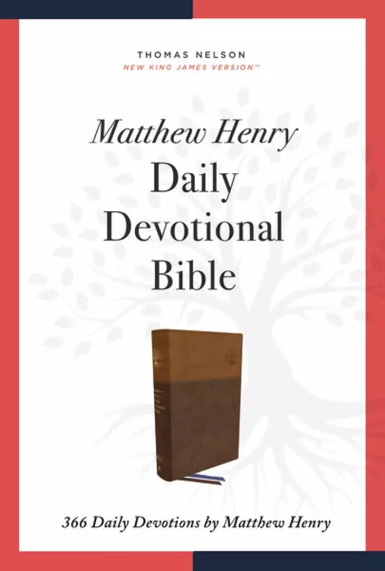 NKJV, Matthew Henry Daily Devotional Bible, Leathersoft, Brown, Red Letter, Comfort Print