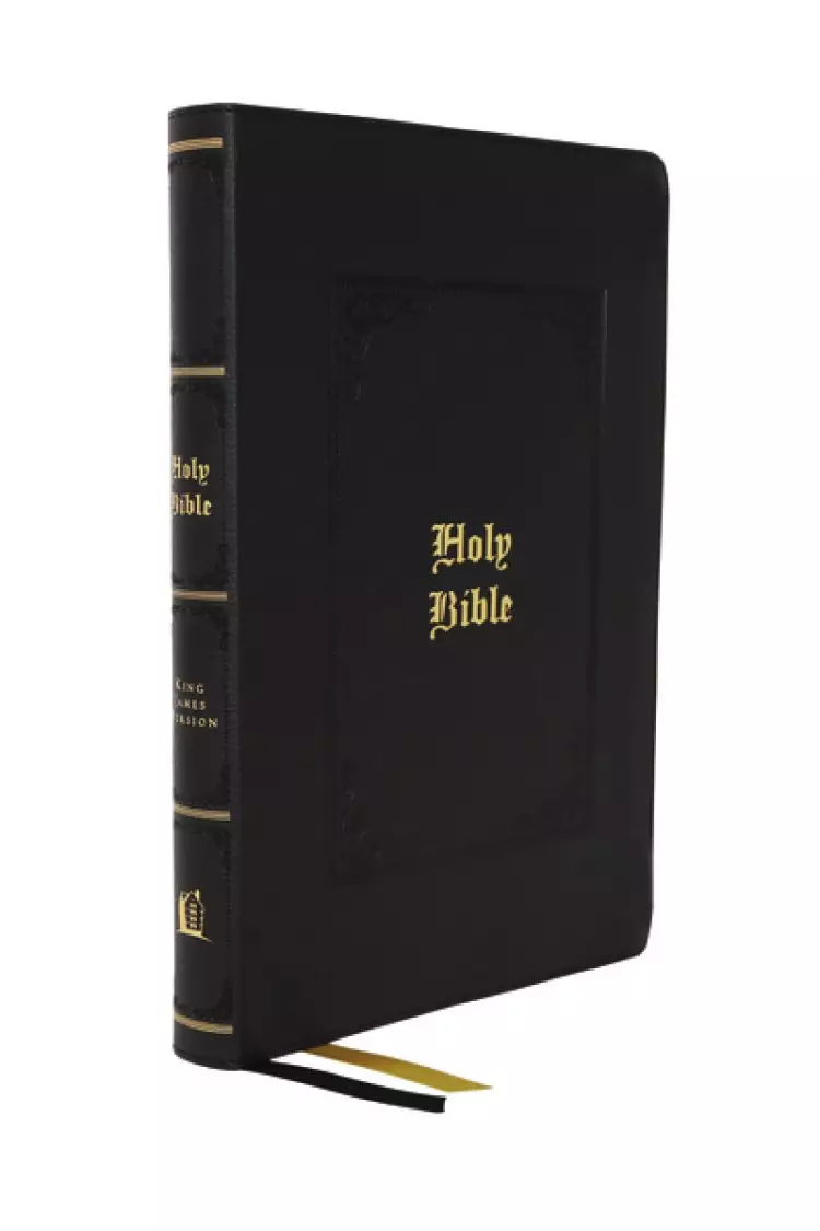 KJV, Personal Size Large Print Reference Bible, Vintage Series, Black Leathersoft, Red Letter, Thumb Indexed, Comfort Print