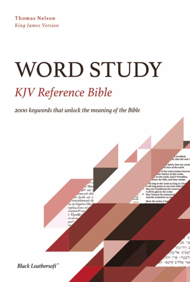 KJV, Word Study Reference Bible, Leathersoft, Black, Red Letter, Comfort Print