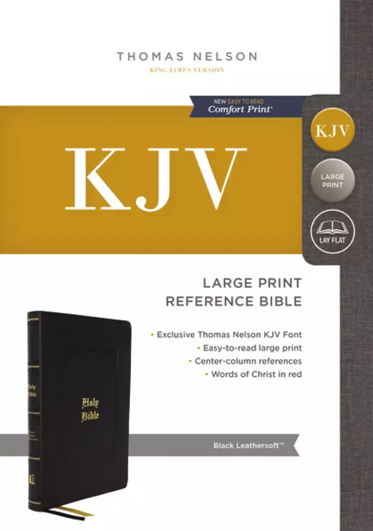 KJV Holy Bible: Large Print with 53,000 Center-Column Cross References, Black Leathersoft, Red Letter, Comfort Print (Thumb Indexed): King James Version