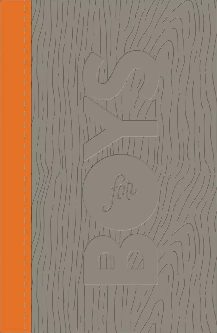 CSB Study Bible For Boys Charcoal/Orange, Wood Design