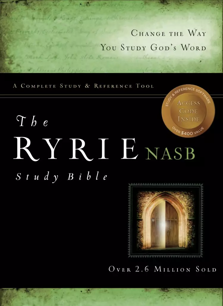 NASB Ryrie Study Bible: Black, Genuine Leather, Thumb Indexed
