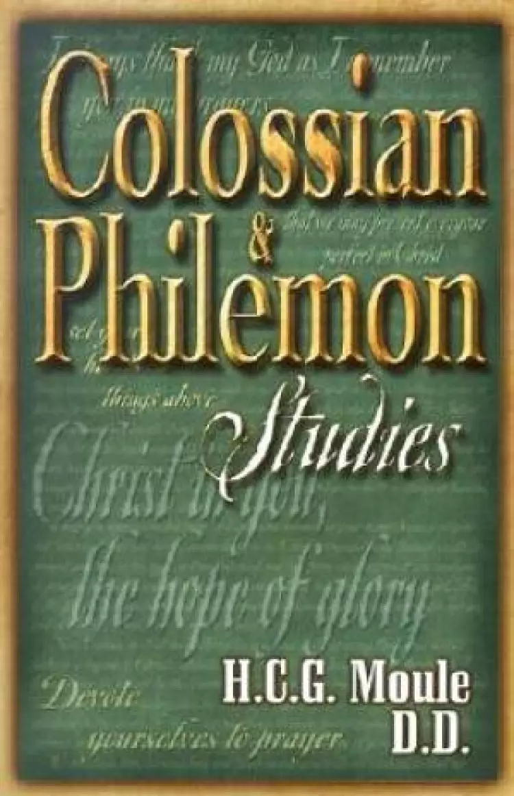 Colossian And Pilemon Studies