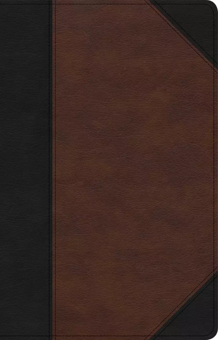 CSB Large Print Personal Size Reference Bible, Black/Brown LeatherTouch, Indexed